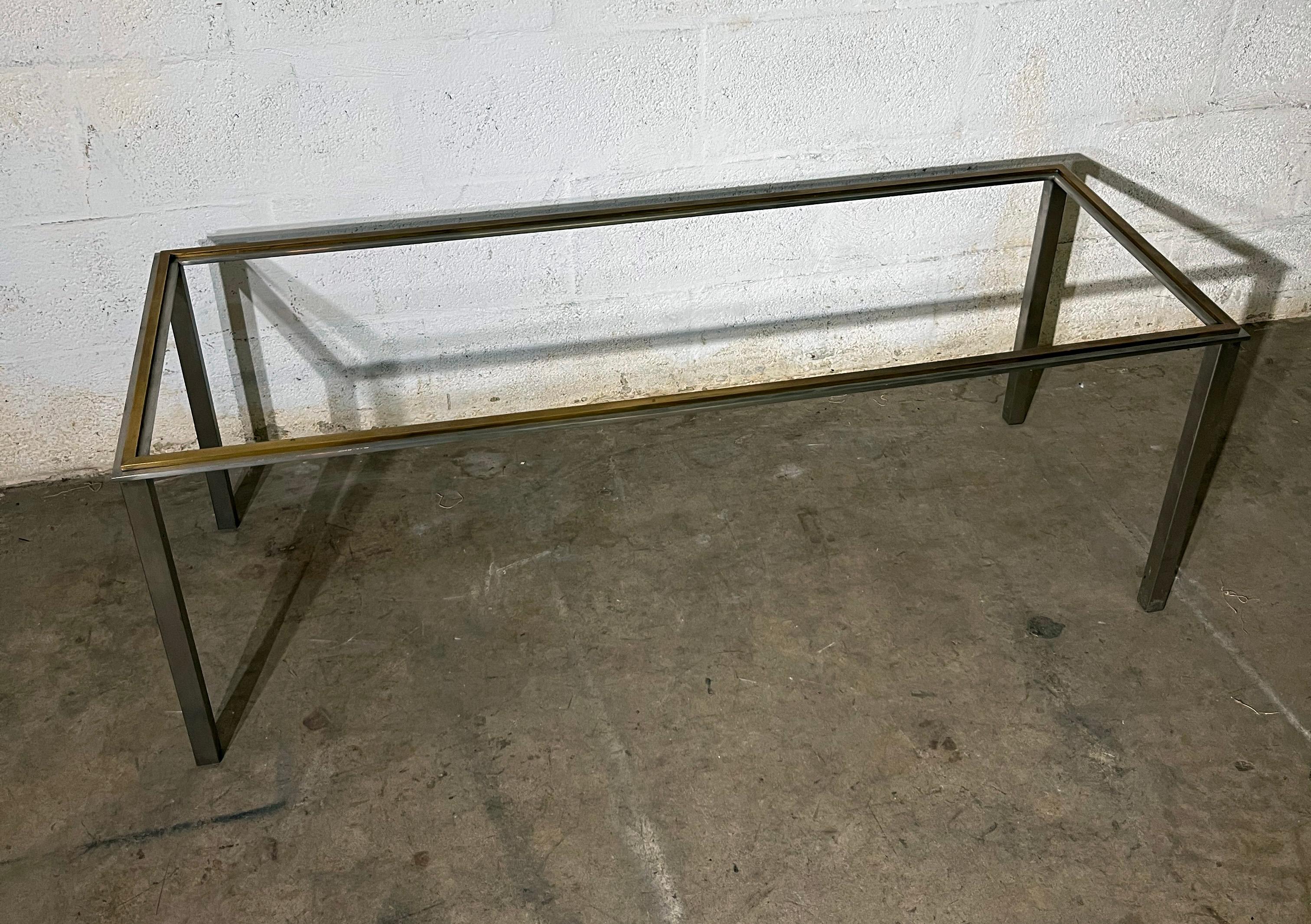 Metal table without glass top 
By Willy Rizzo
