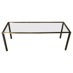 Chrome and Brass Willy Rizzo Table without Glass Top