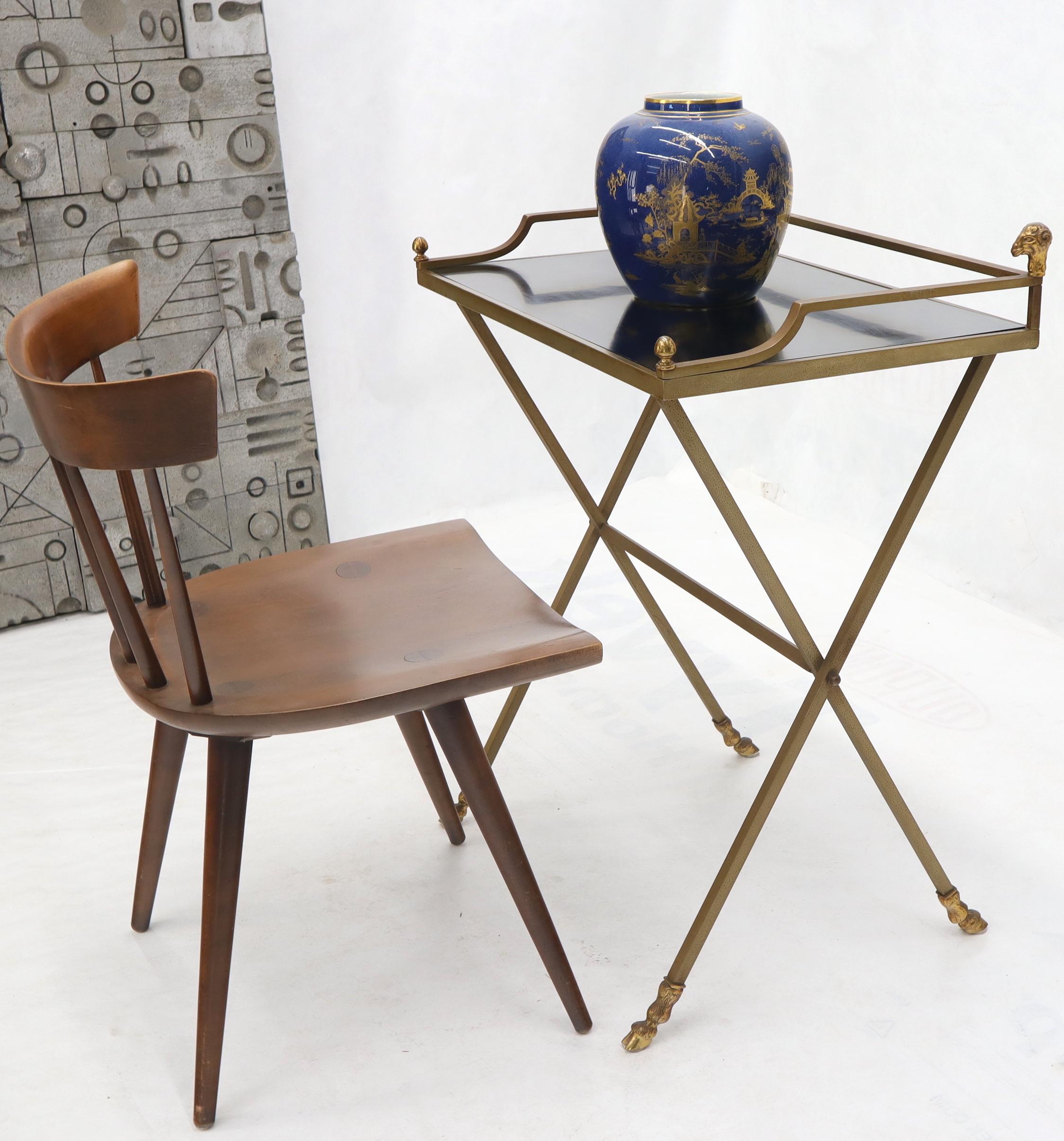Mid-Century Modern X base compact console serving side table stand.