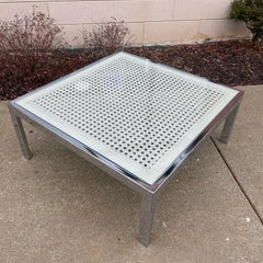 Chrome and Cane Coffee Table by Milo Baughman