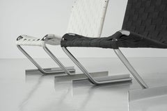 Chrome and Canvas Lounge Chairs Italy 1970