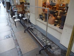 Chrome and Cast Iron French Vintage Clothes Rail