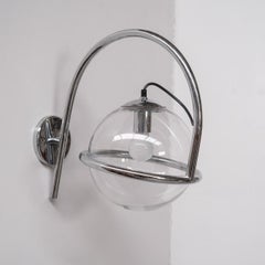 Chrome and Clear Glass Midcentury Kinkeldey Wall Lights '3 Available'