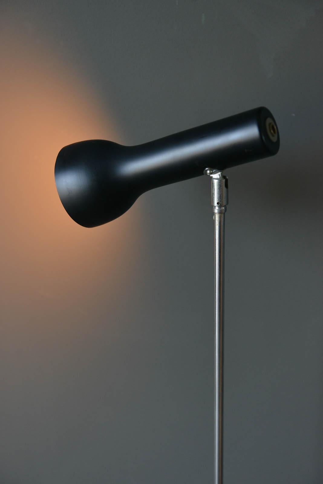 Mid-Century Modern Chrome and Enamel Floor Lamp by Lad Team for Swiss Lamps Int'l, circa 1960
