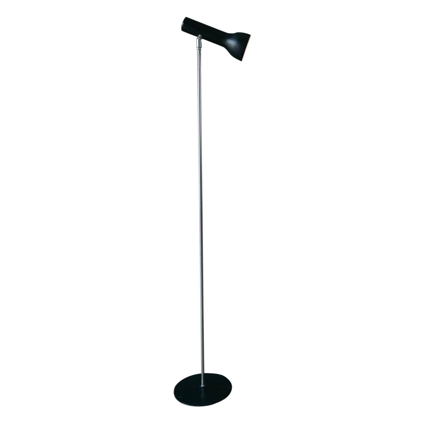 Chrome and Enamel Floor Lamp by Lad Team for Swiss Lamps Int'l, circa 1960