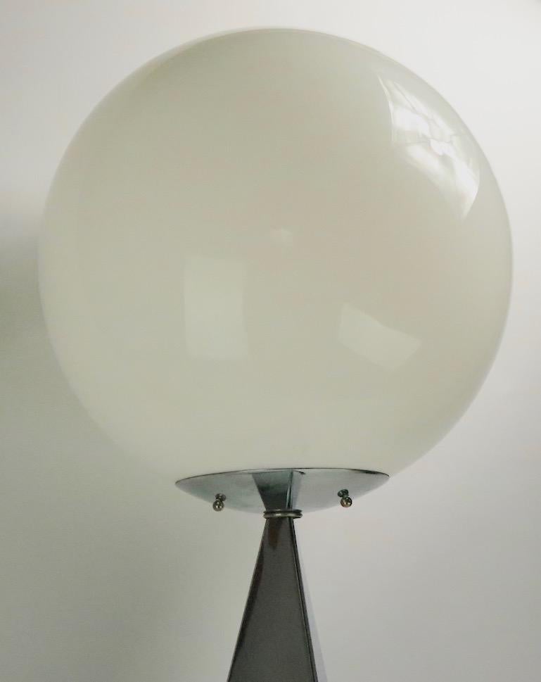 20th Century Chrome and Glass Ball Lamp by Jere For Sale