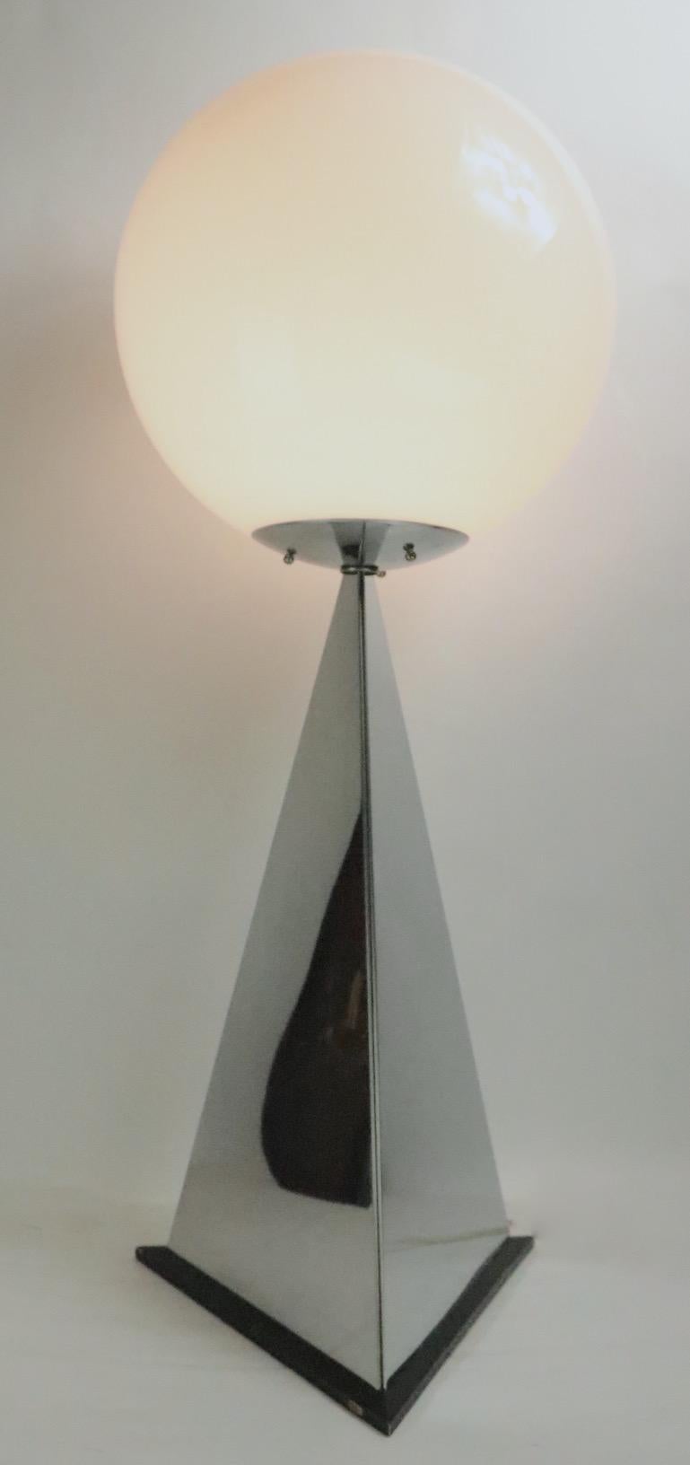 Chrome and Glass Ball Lamp by Jere For Sale 3