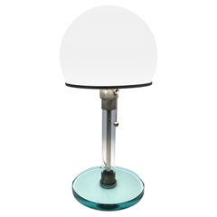 Bauhaus-Tischlampe aus Chrom und Glas von Wilhelm Wagenfeld