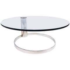 Chrome and Glass Coffee Table by Leon Rosen for Pace Collection