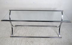 Konsolentisch aus Chrom und Glas