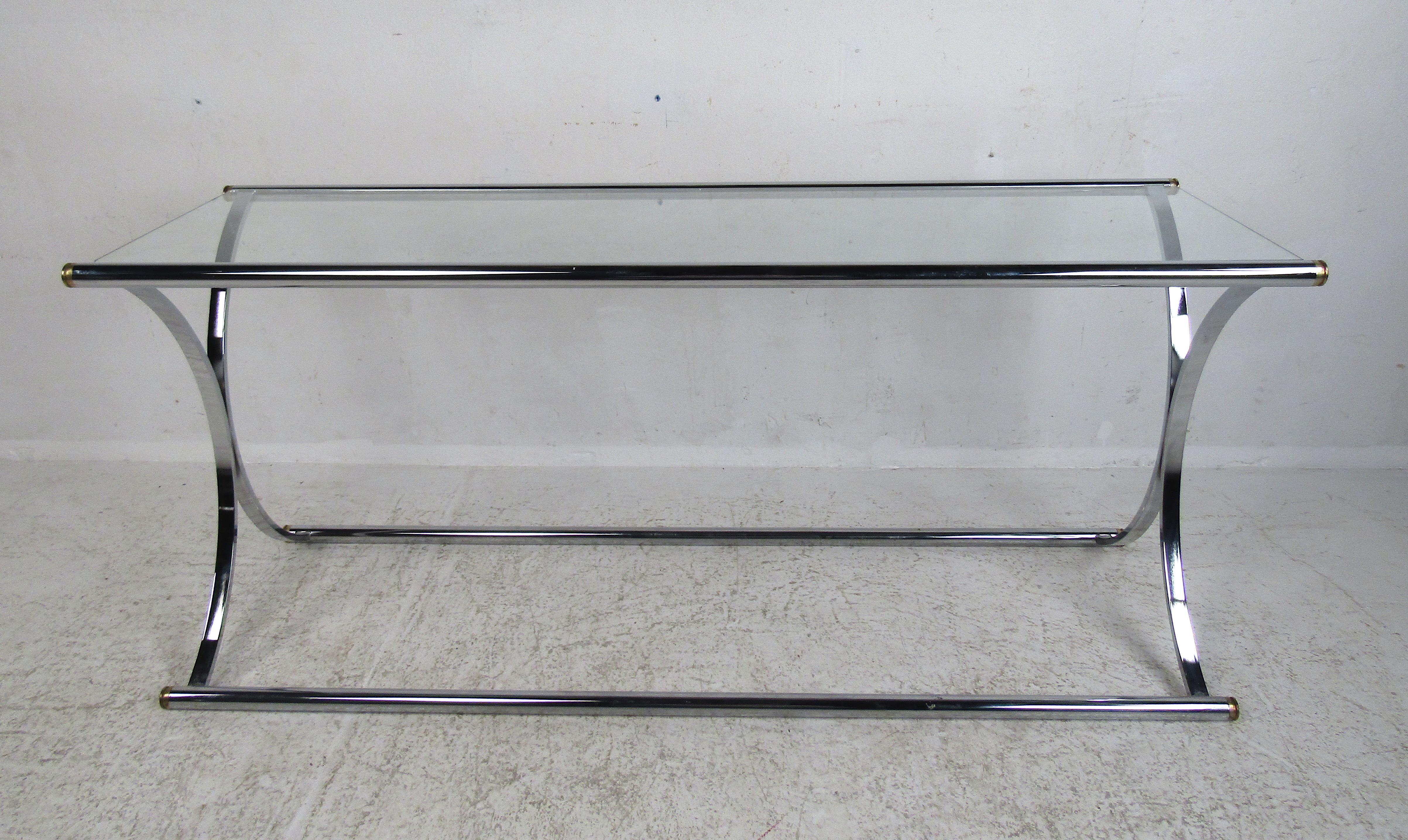 thin glass console table