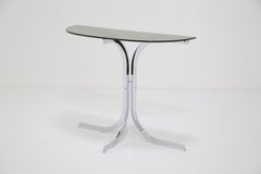 Chrome and Glass Console Table possibly French circa 1970