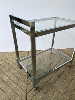 Chrome and Glass Drink Cart