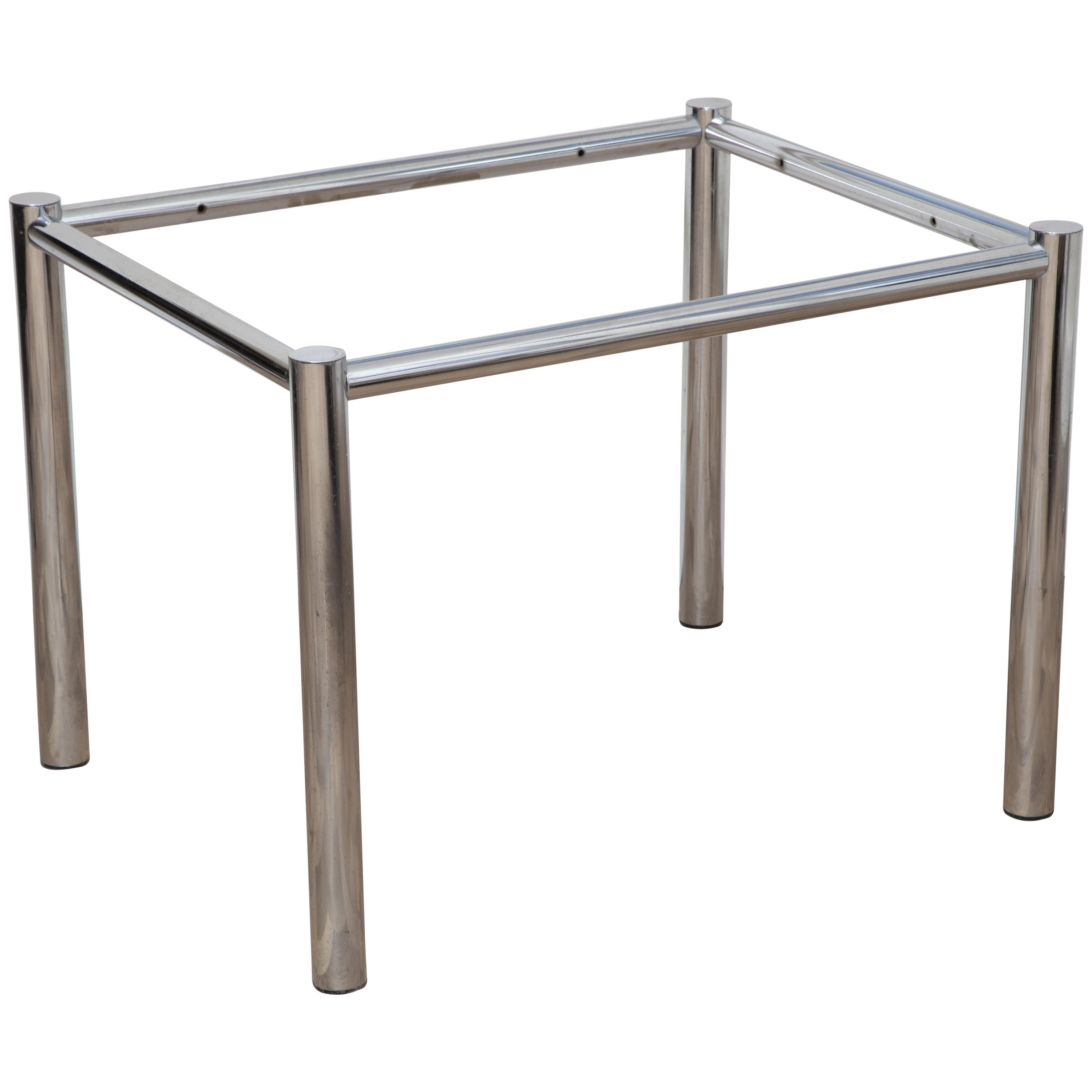 Chrome and Glass End Table
