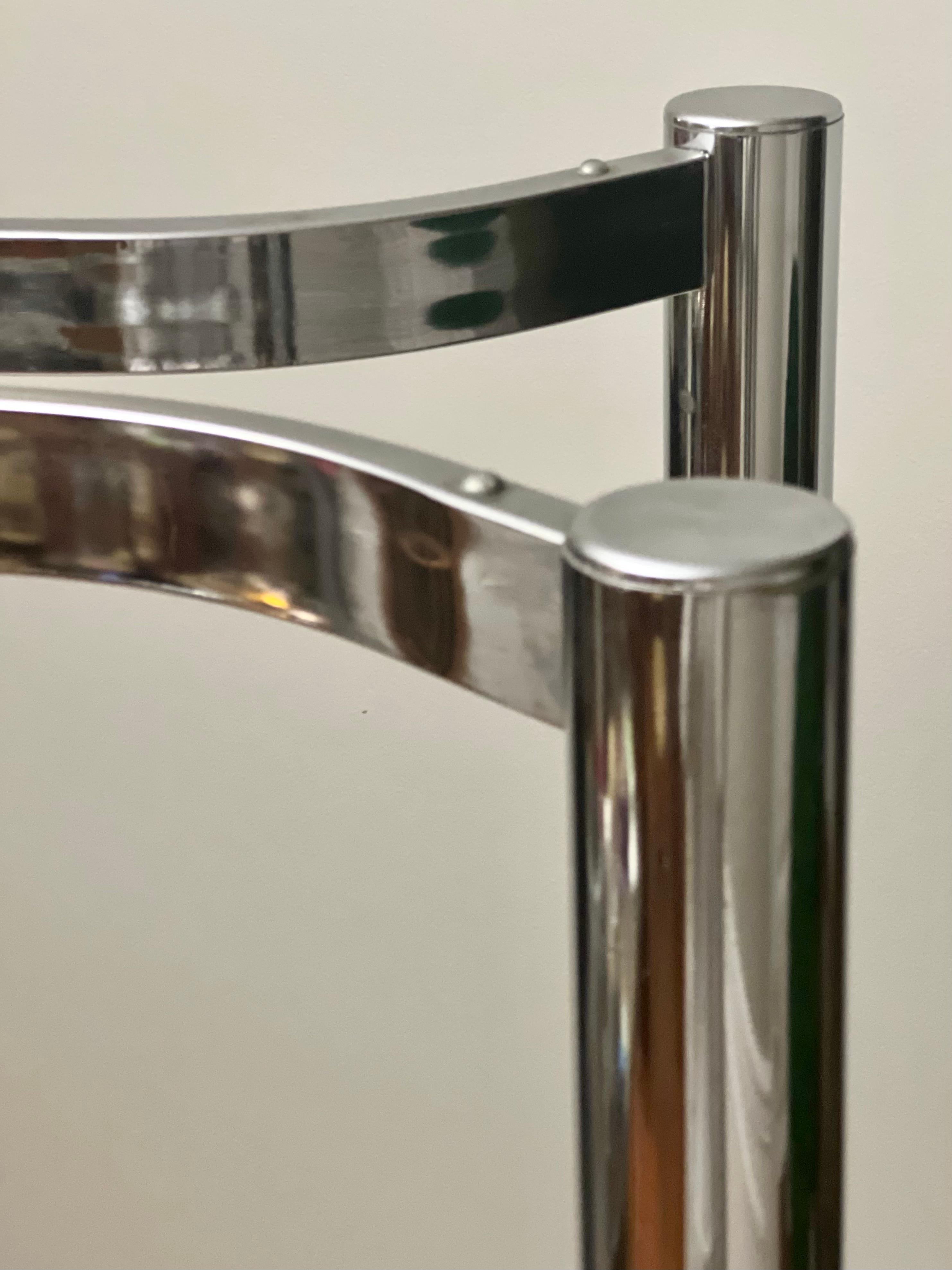 Chrome and Glass Etagere Attributed to Milo Baughman, 1970s For Sale 4