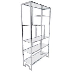 Chrome and Glass Étagère by Design Institute of America
