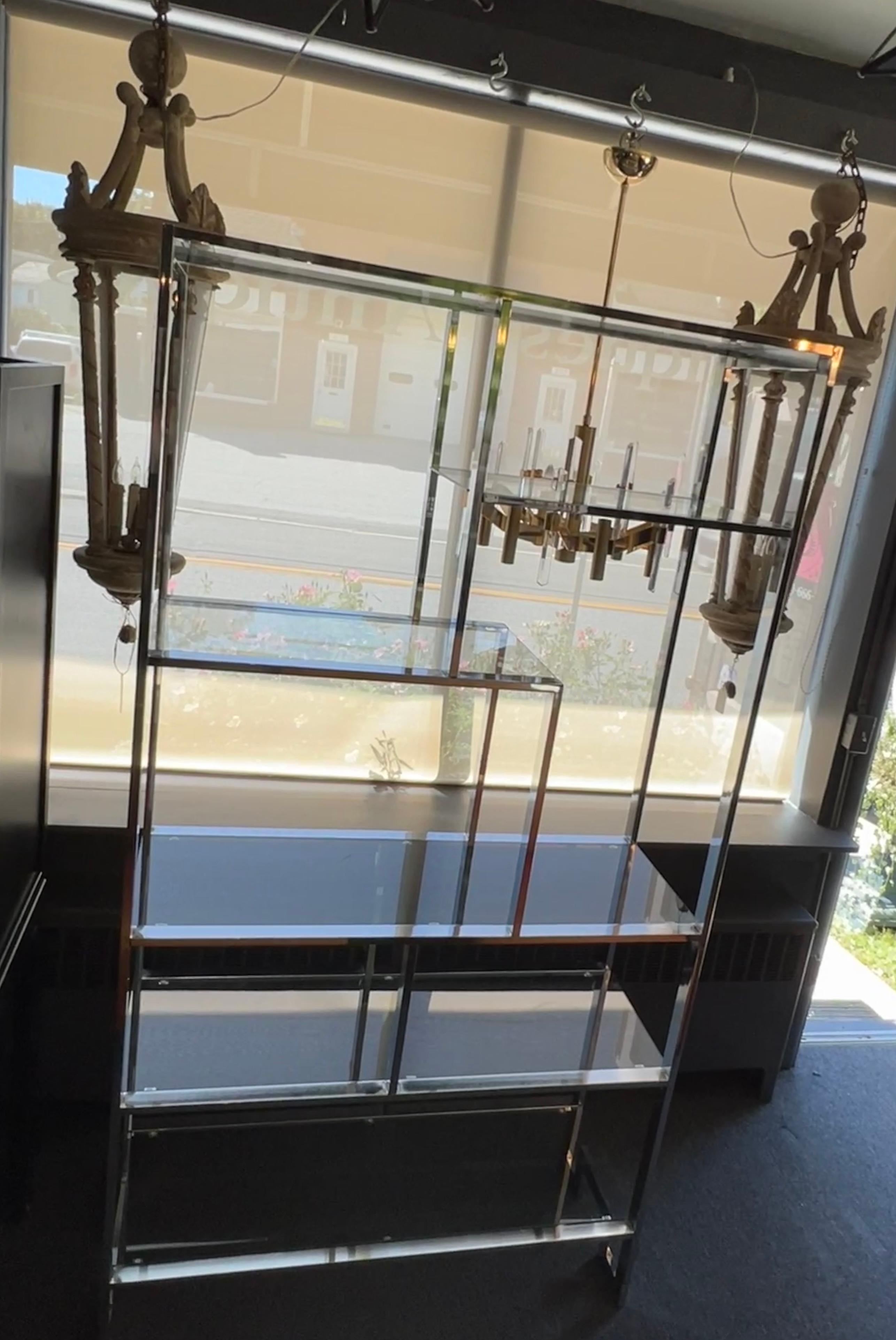 Chrome and Glass etagere by Milo Baughman for Thayer Coggin 1