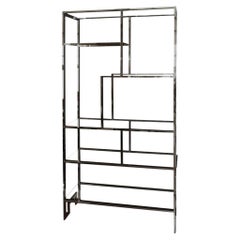 etagere aus Chrom und Glas von Milo Baughman für Thayer Coggin