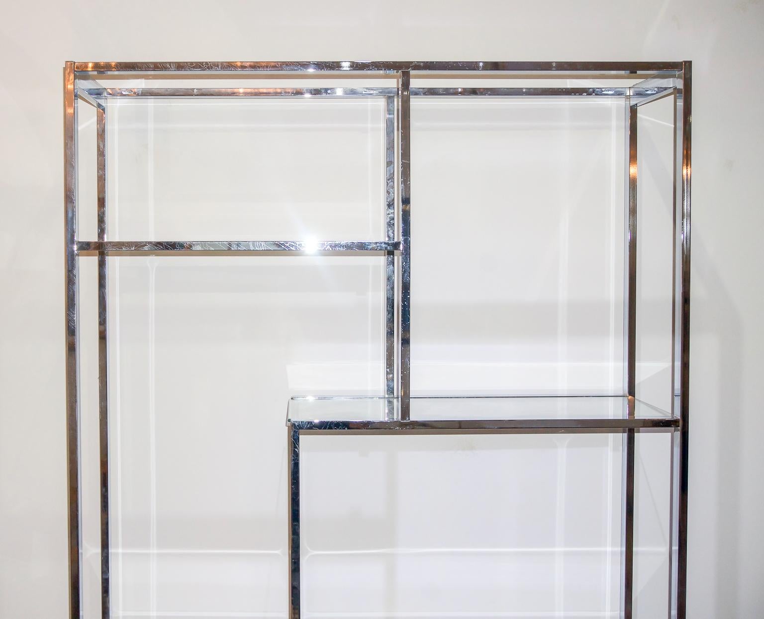 Mid-Century Modern Chrome and Glass Etagere, attributed to the Design Institute America