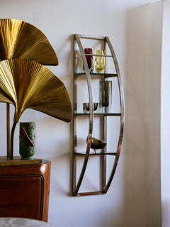 Chrome and Glass Shelf by Giuseppe Raimondi