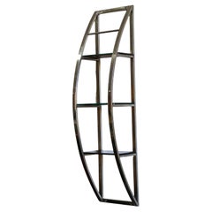 Chrome and Glass Shelf by Giuseppe Raimondi