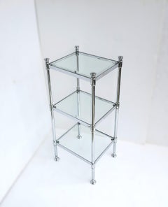 Chrom und Glas Regal Schrank Étagère