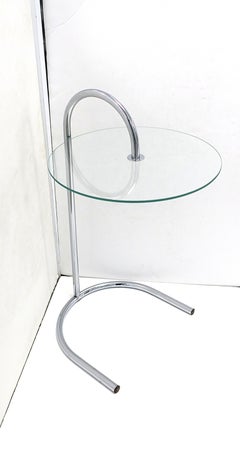 Chrome and Glass Side Drinks Table Tord Björklund