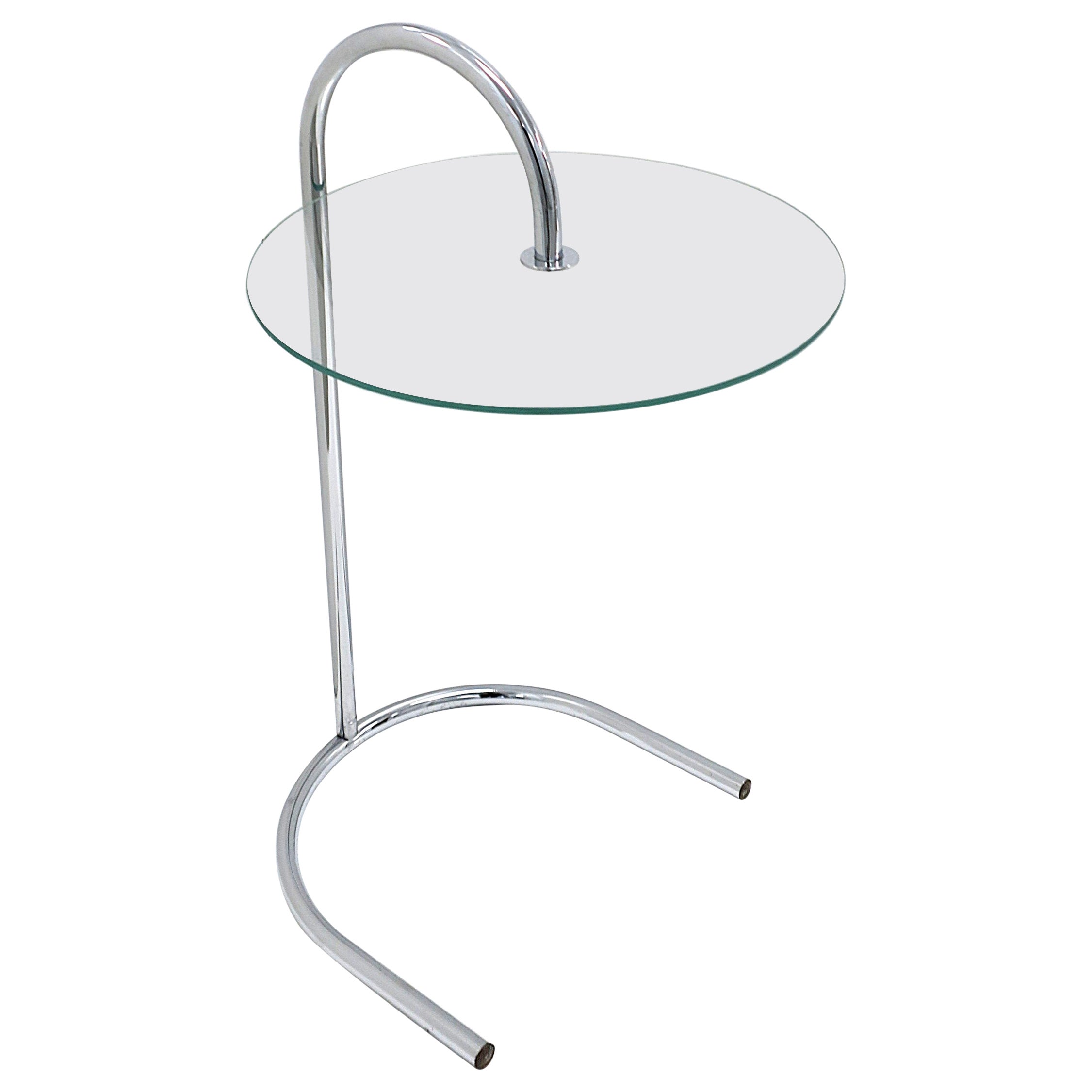 Chrome and Glass Side Drinks Table Tord Björklund For Sale