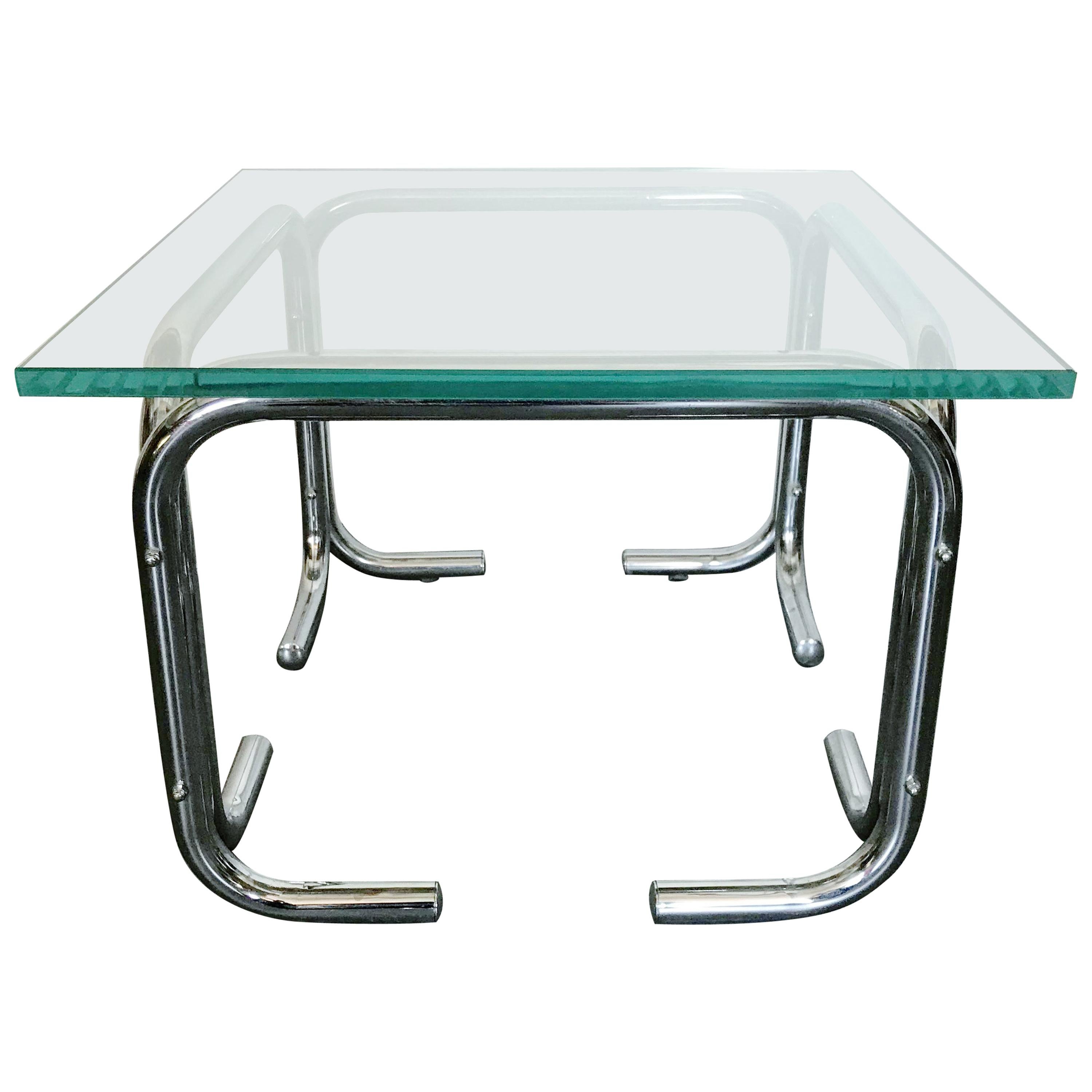 Chrome and Glass Side Table FINAL CLEARANCE SALE