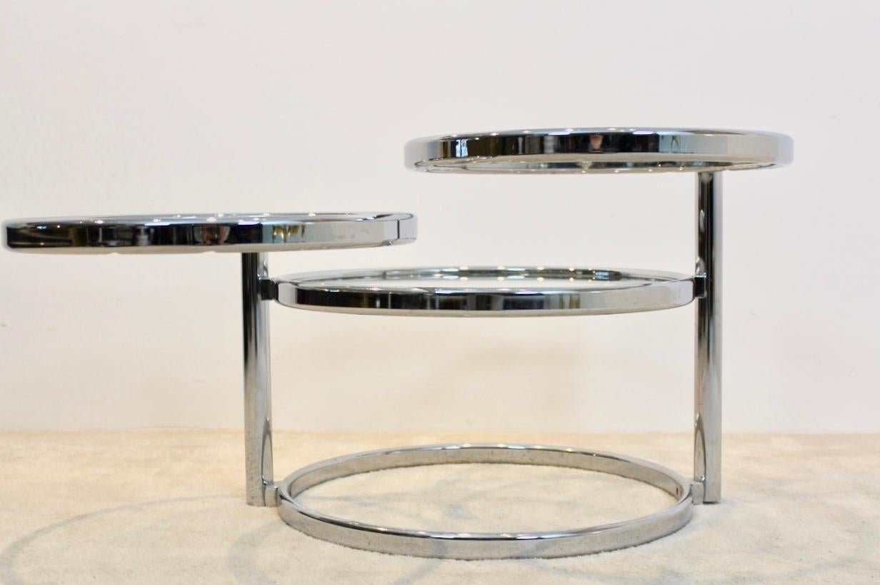 three tier glass coffee table