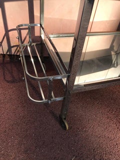 Chrome and glass trolley 1970