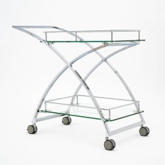 Chrome and Glass Vintage Bar Cart