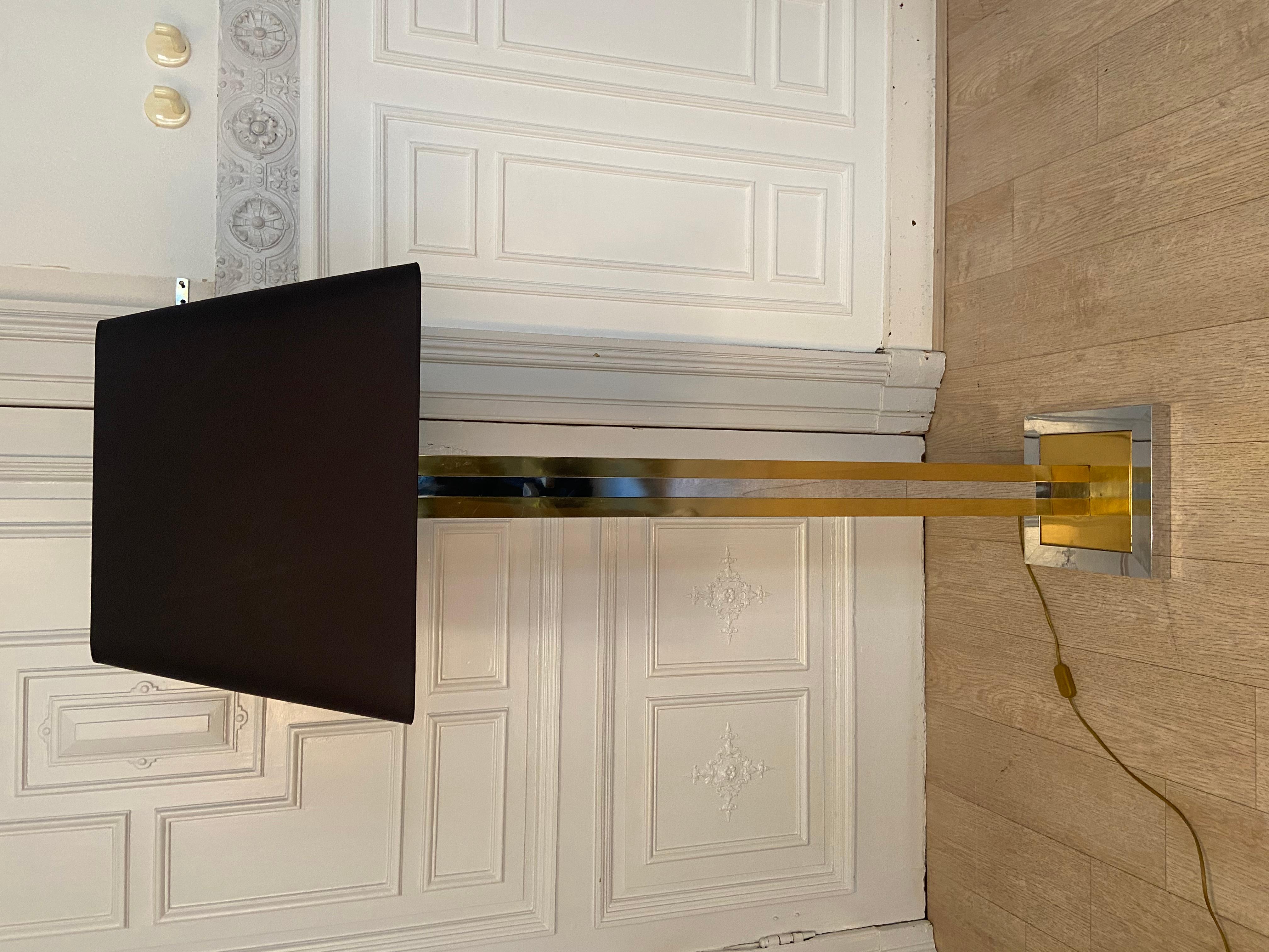 Chrome and Gold Floor Lamp, Italy, 1970s For Sale 5