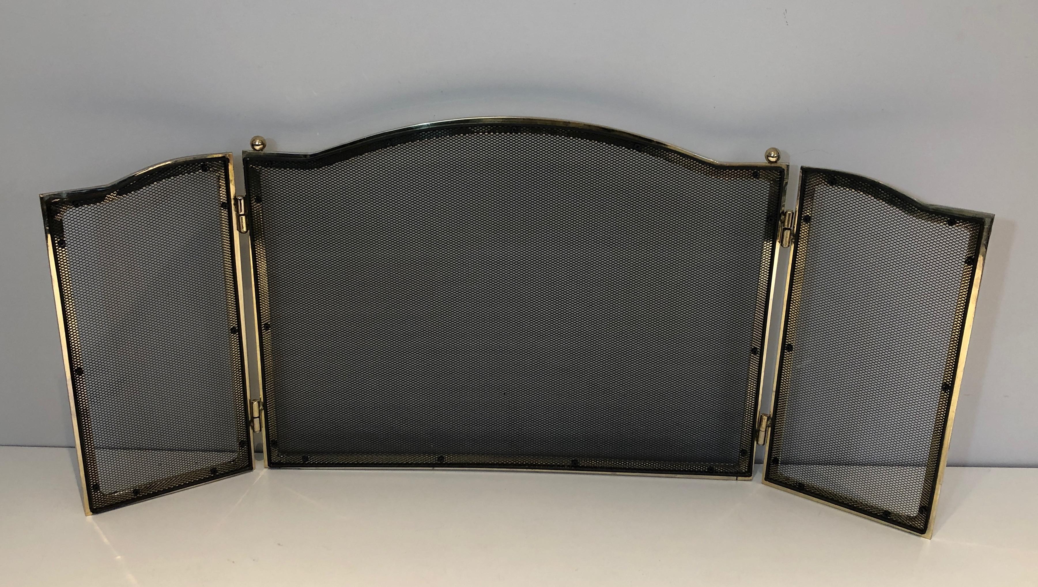 Chrome and Grilling Fire Place Screen, French, Circa 1970 11