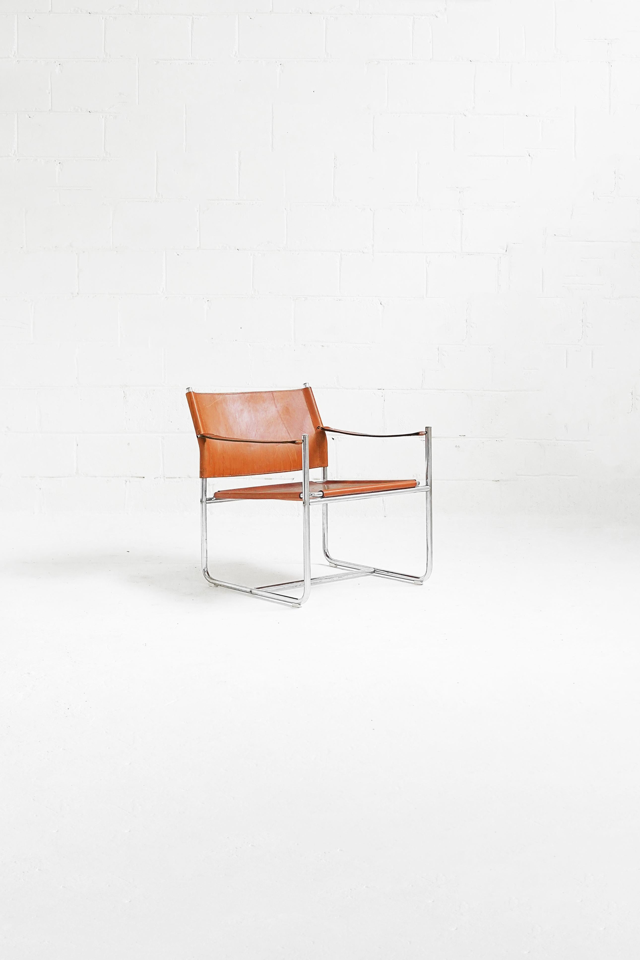Chrome and Leather Amiral Easy Chair by Karin Mobring for IKEA 2