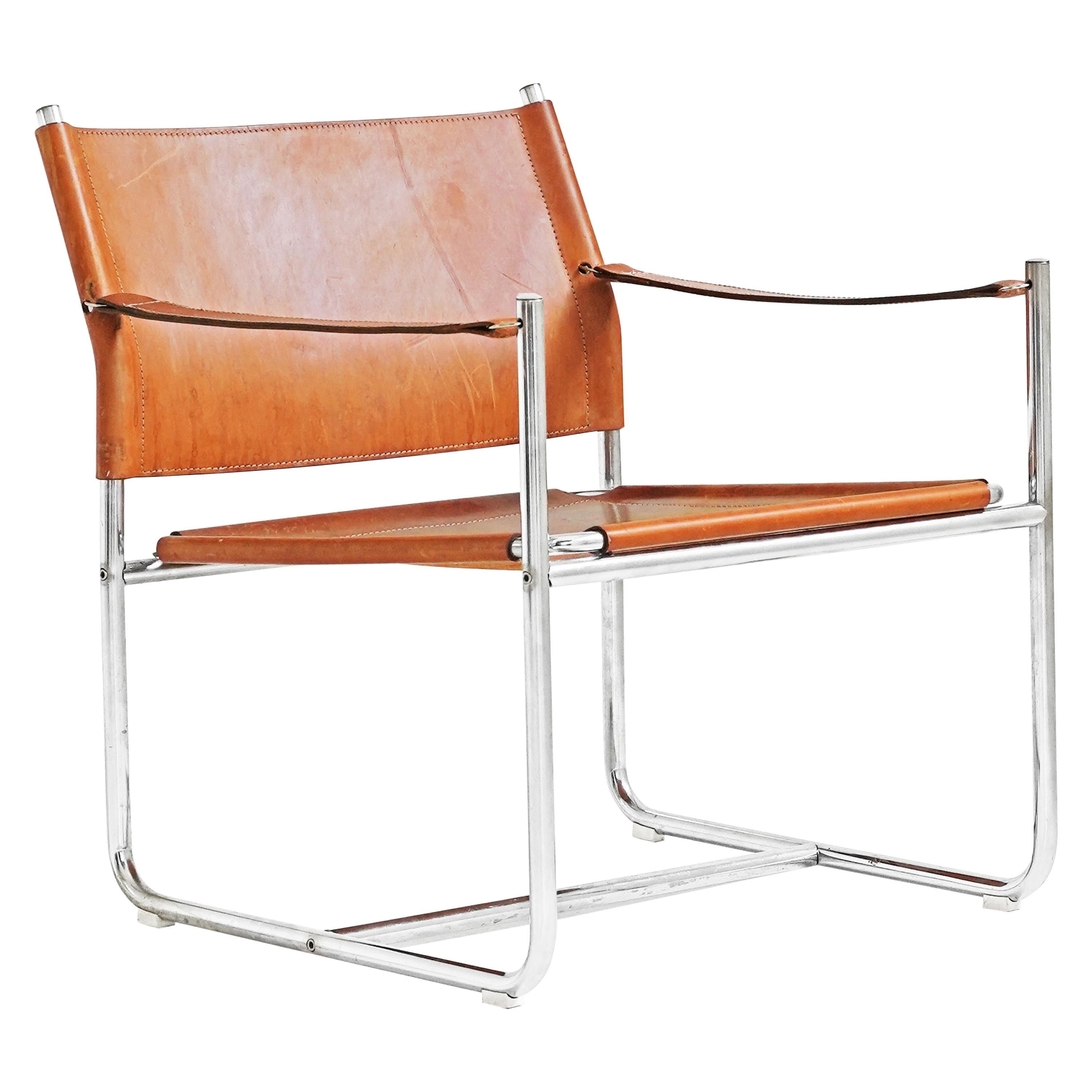 Chrome and Leather Amiral Easy Chair by Karin Mobring for IKEA at 1stDibs