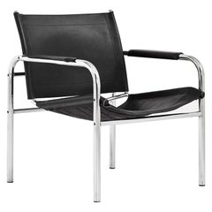 Chrome and Leather Klinte Easy Chair by Tord Björklund for IKEA