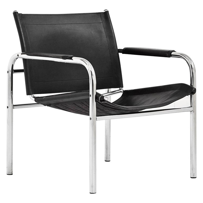 Chrome and Leather Klinte Easy Chair by Tord Björklund for IKEA at 1stDibs  | klinte stol, klinte tord björklund, ikea klinte stol