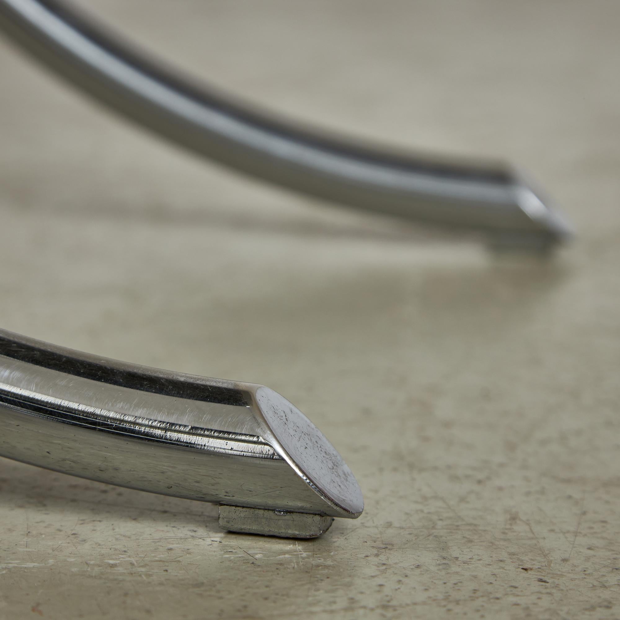 Chrome and Leather Medusa Chair Set by Alberto Bazzani, Studio Tetrarch, 1970s For Sale 9