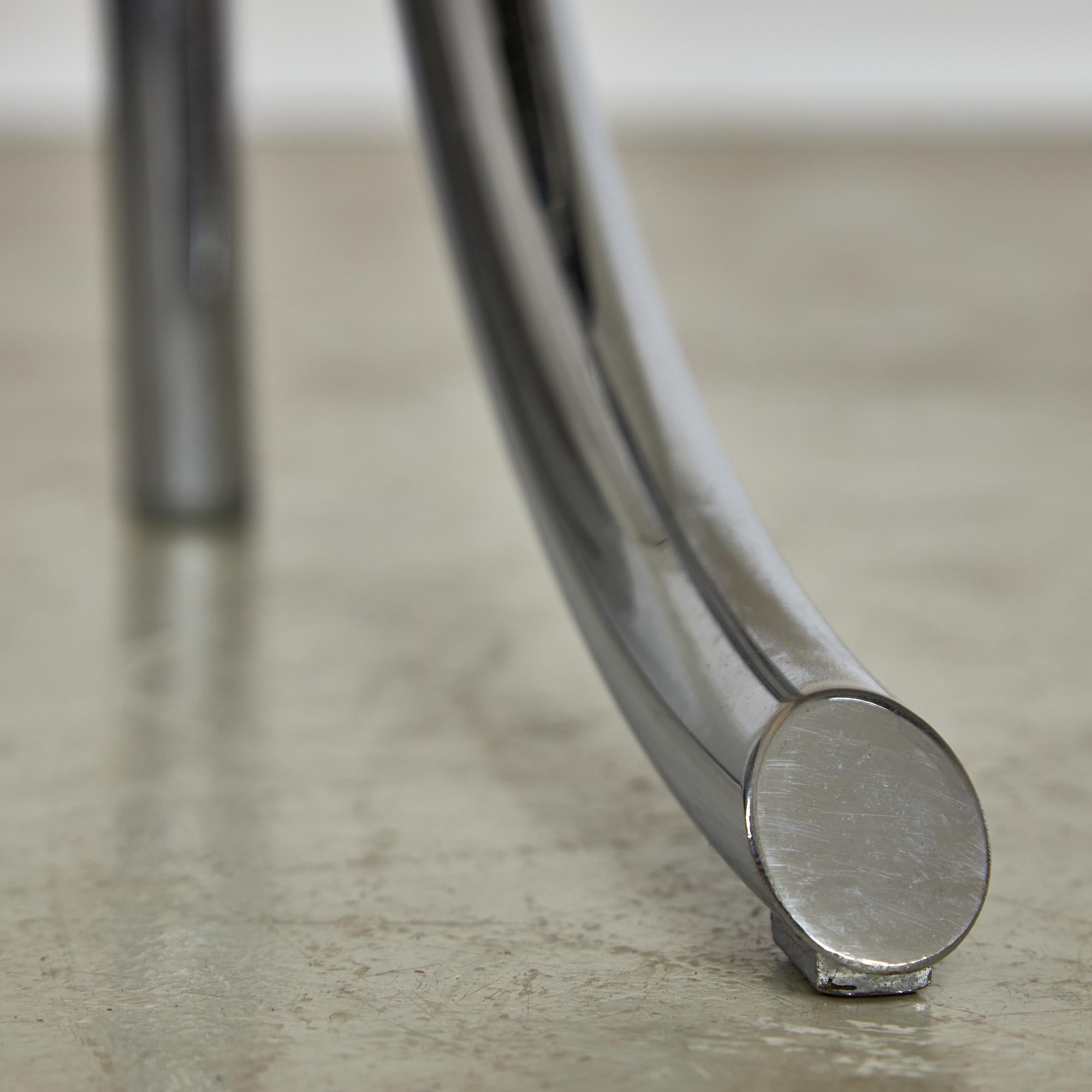 Chrome and Leather Medusa Chair Set by Alberto Bazzani, Studio Tetrarch, 1970s For Sale 10