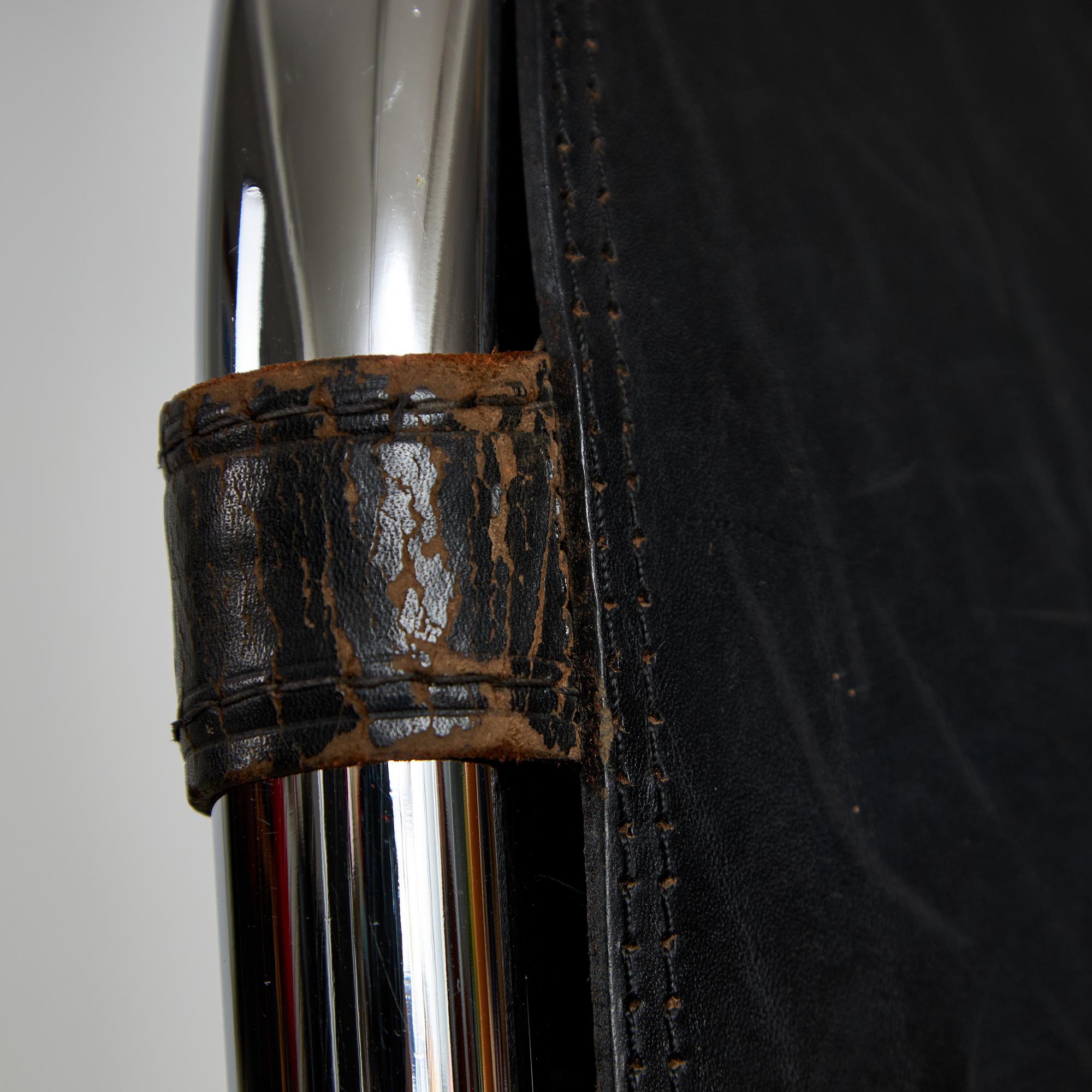 Chrome and Leather Medusa Chair Set by Alberto Bazzani, Studio Tetrarch, 1970s For Sale 13