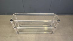 Chrome and lucite console table, 1970s