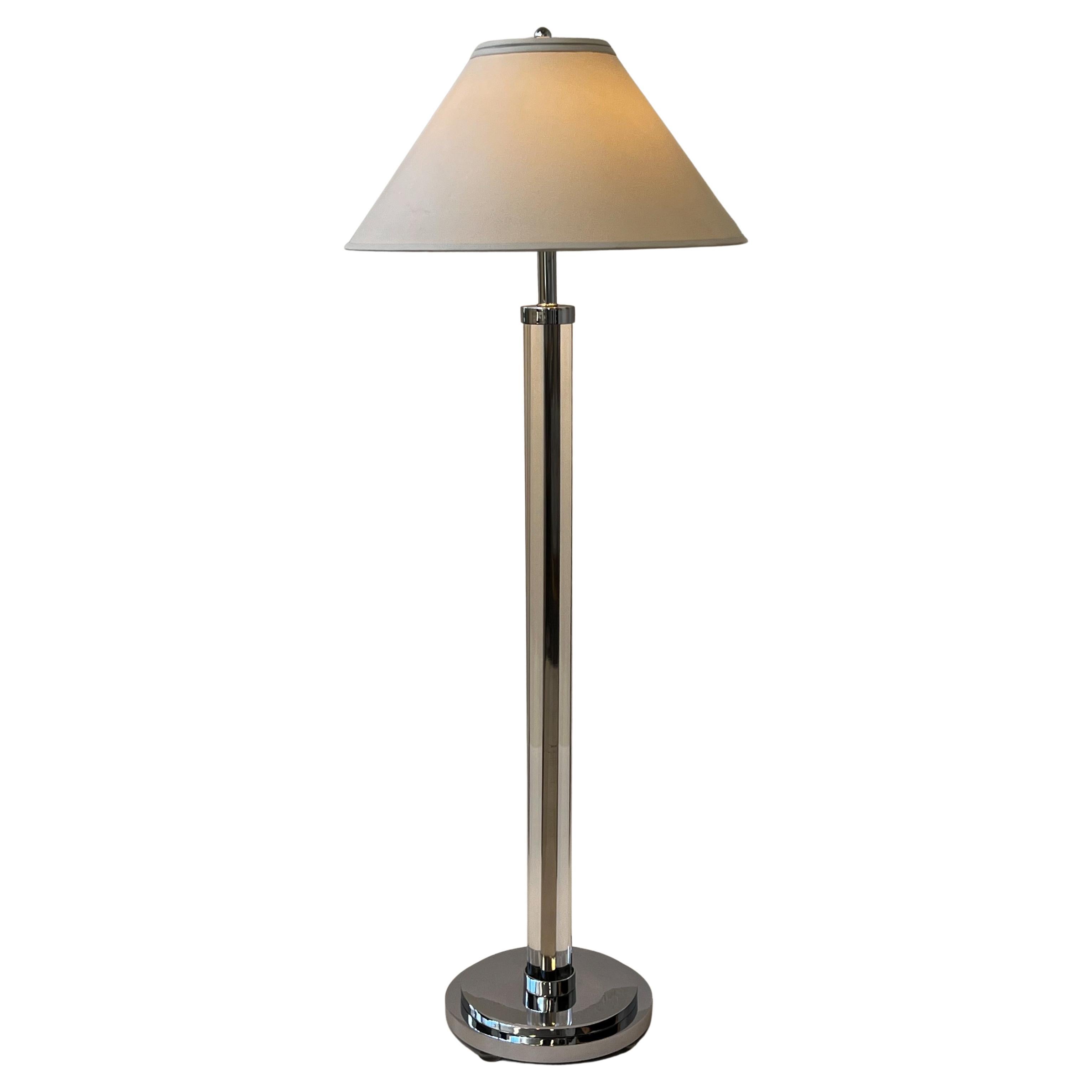Lampadaire en chrome et lucite par Charles Hollis Jones