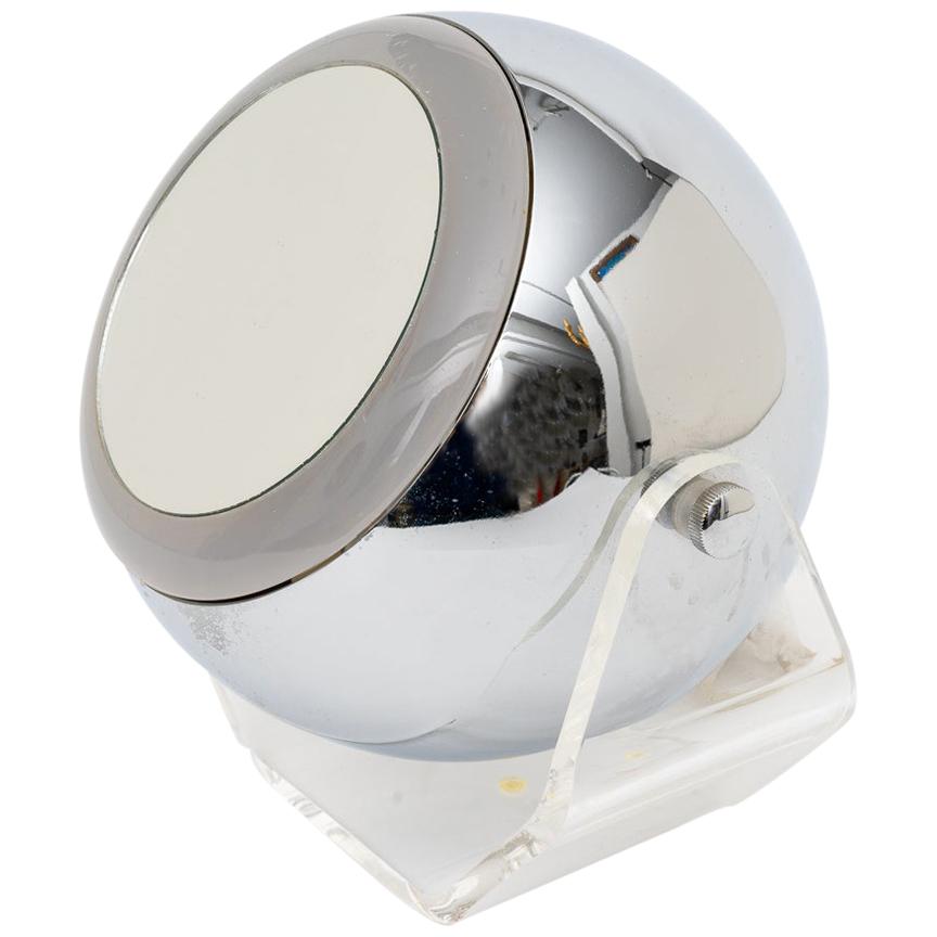 Chrome and Lucite Magnification Mirror