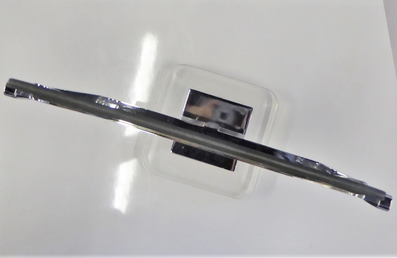 Chrome and Lucite Mid-Century Modern Vanity Mirror by Charles Hollis Jones 1960s 4