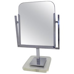 Chrome and Lucite Mid-Century Modern Vanity Mirror by Charles Hollis Jones 1960s