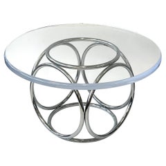 Chrome and Lucite Mod Cocktail Table Attributed to Paul Tuttle