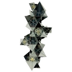 Chrome and Lucite Wall Mount Sculpture attributed to Jere