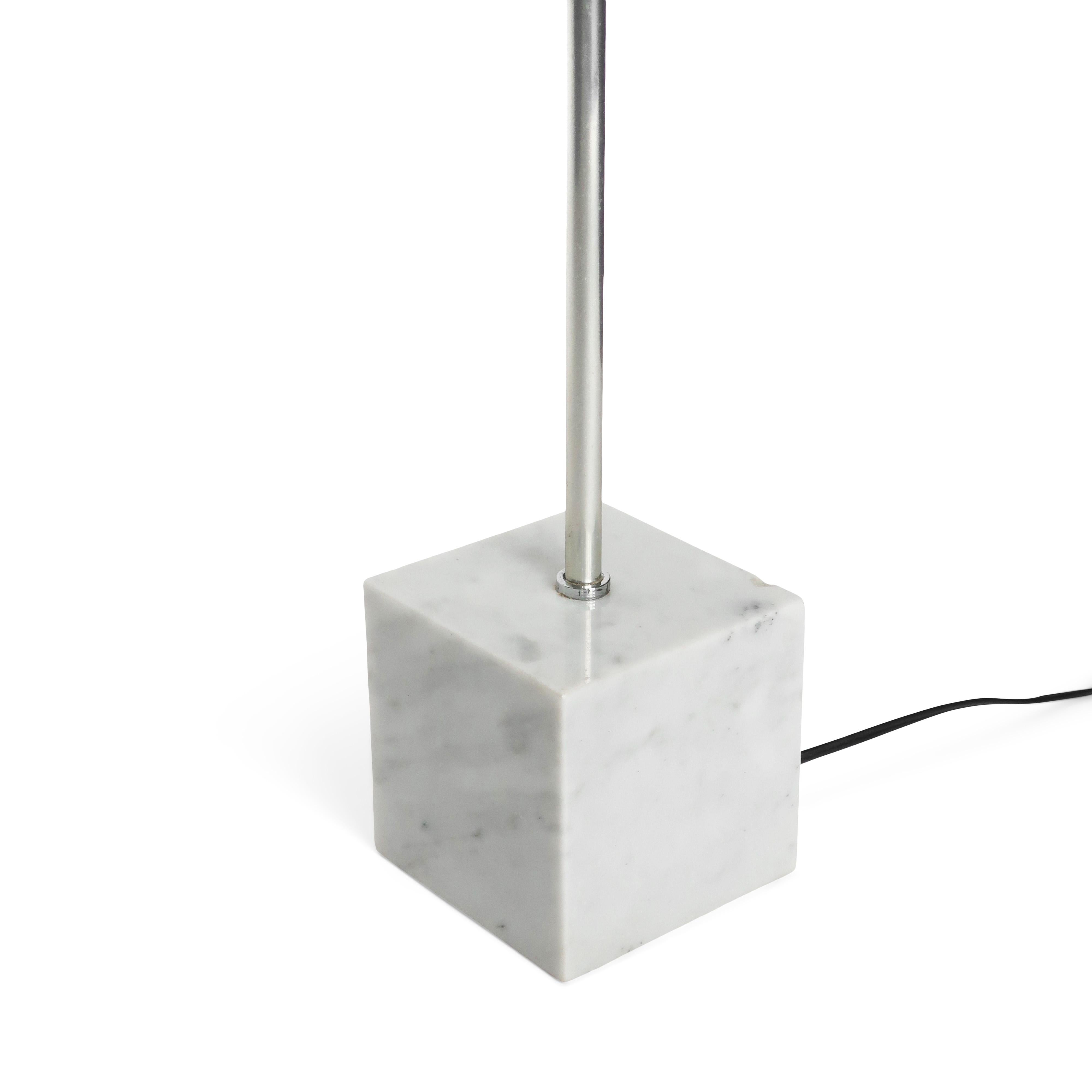 Chrome and Marble Floor Lamp by Robert Sonneman for Kovacs 2