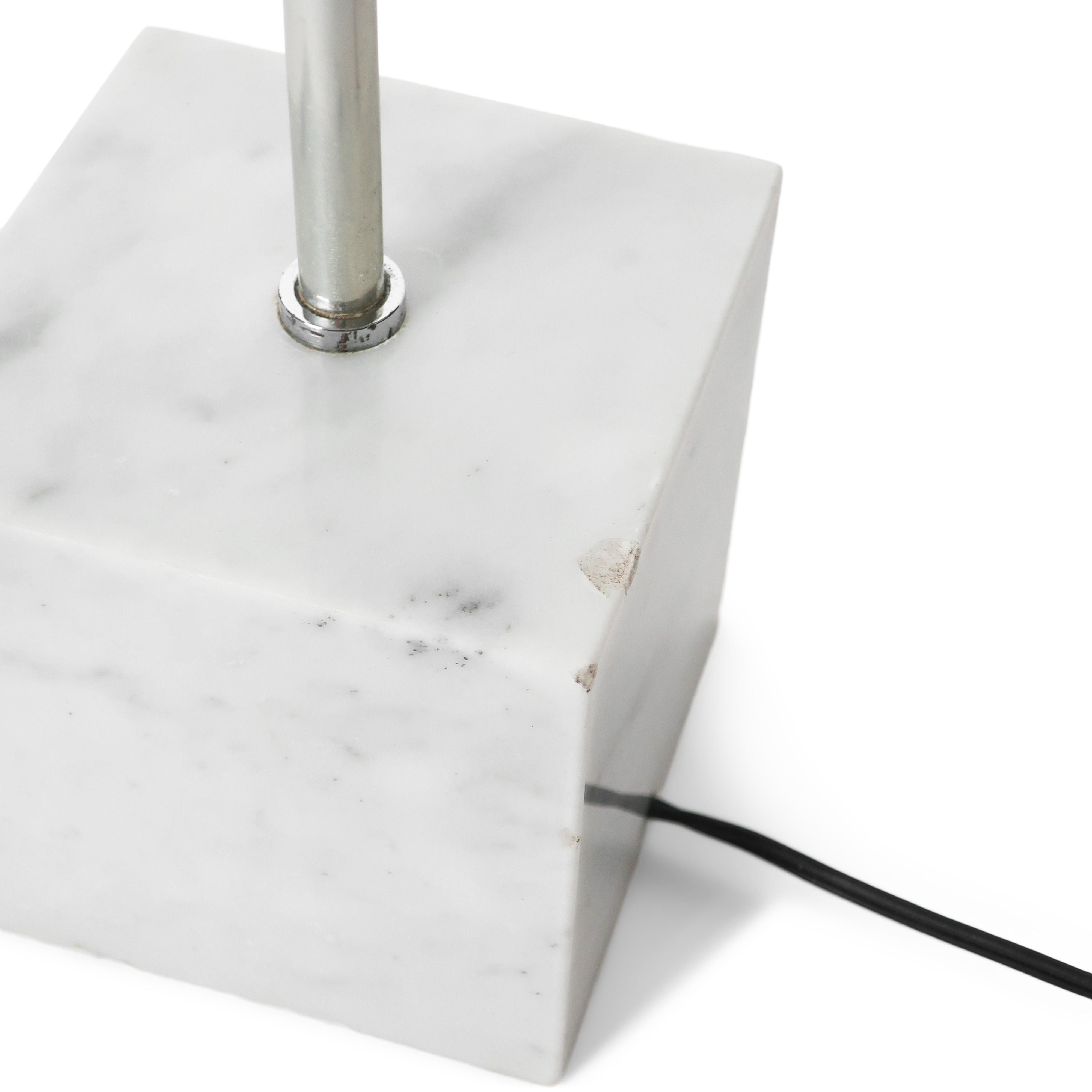 Chrome and Marble Floor Lamp by Robert Sonneman for Kovacs 3